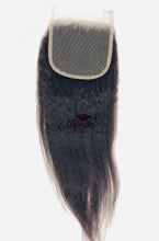 Load image into Gallery viewer, Natural Kinky Straight Lace Closure 4 by 4